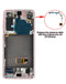 Reparación de pantalla original Samsung Galaxy S21 G991 con marco en Guatemala.
