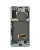 Reparación de pantalla original con marco Samsung Galaxy S21 G991 en Guatemala.