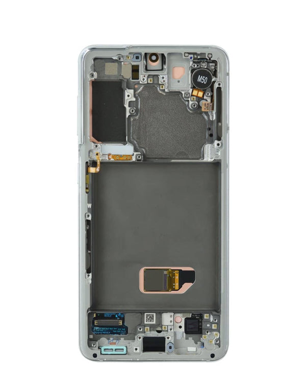 Reparación de pantalla original con marco Samsung Galaxy S21 G991 en Guatemala.