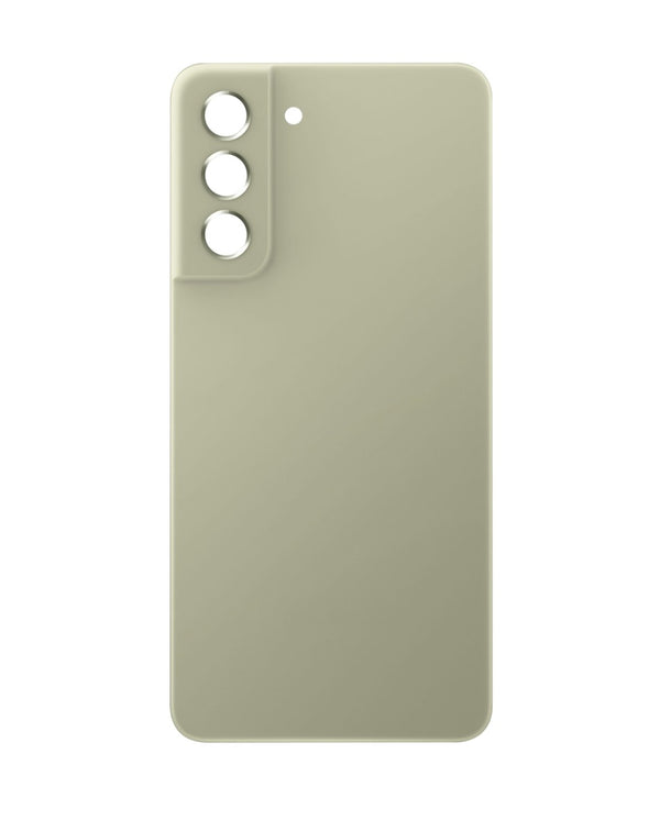 Encuentra tapa trasera con lente de cámara y adhesivo para Galaxy S21 FE en Guatemala, ideal para reparaciones de teléfonos.
