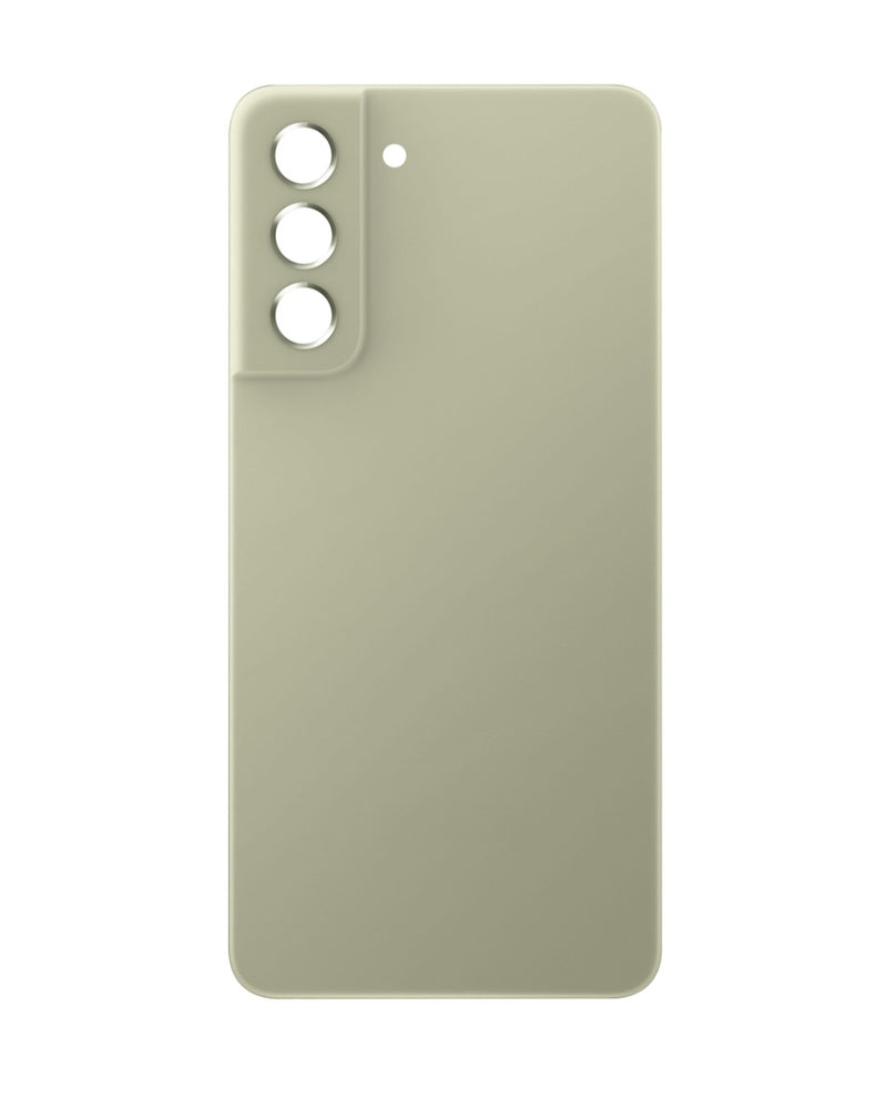 Encuentra tapa trasera con lente de cámara y adhesivo para Galaxy S21 FE en Guatemala, ideal para reparaciones de teléfonos.