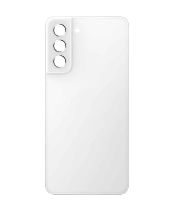 Tapa trasera con lente de camara y adhesivo Samsung Galaxy S21 FE (NO LOGO) (WHITE)