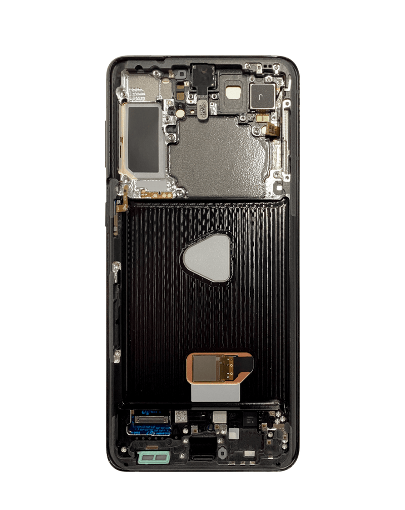 Encuentra pantallas originales OLED con marco para Galaxy S21 Plus en Guatemala, ideales para reparaciones en talleres autorizados.