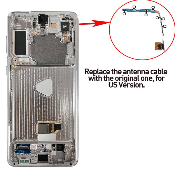 Reparación de pantalla con marco original Samsung Galaxy S21 Plus en Guatemala, mayorista de pantallas OLED en PHANTOM SILVER.
