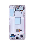 Reparación de pantalla original con marco en Guatemala para Samsung Galaxy S22 S901 en color Pink Gold.