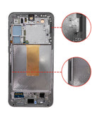 Reparación de pantalla OLED con marco original para Samsung Galaxy S23 S911 en Guatemala.