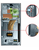 Reparación de pantalla original con marco Samsung Galaxy S23 Ultra Sky Blue en Guatemala.