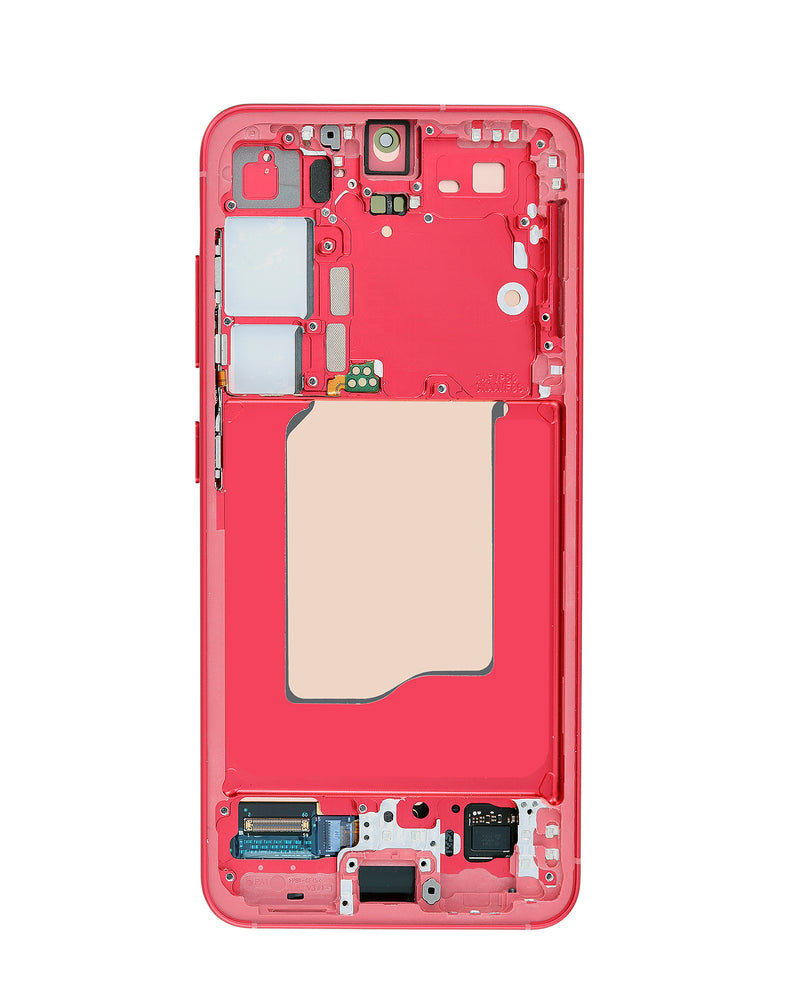 Reparación de pantalla OLED S25 con marco en Guatemala, servicio mayorista de service pack con etiqueta CORALRED.
