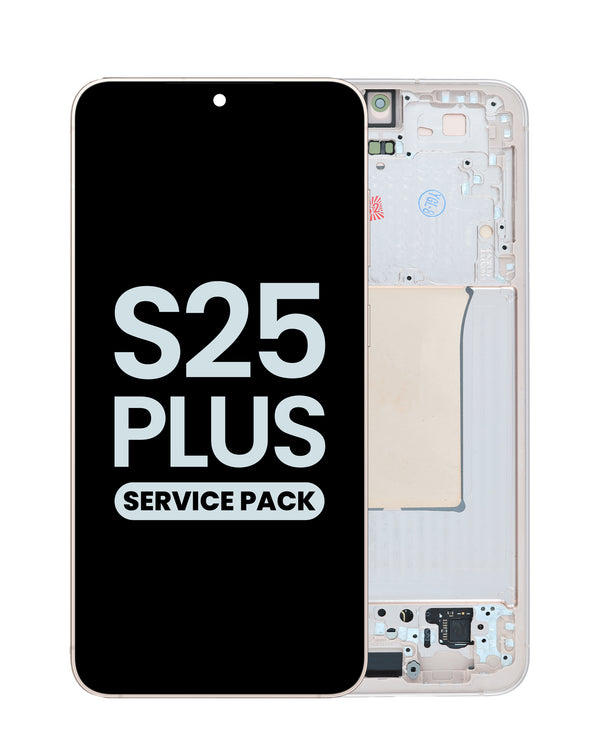 Compra la pantalla original con marco para S25 Plus en Guatemala, disponible en color Pink Gold.