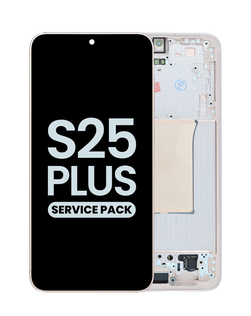 Compra la pantalla original con marco para S25 Plus en Guatemala, disponible en color Pink Gold.