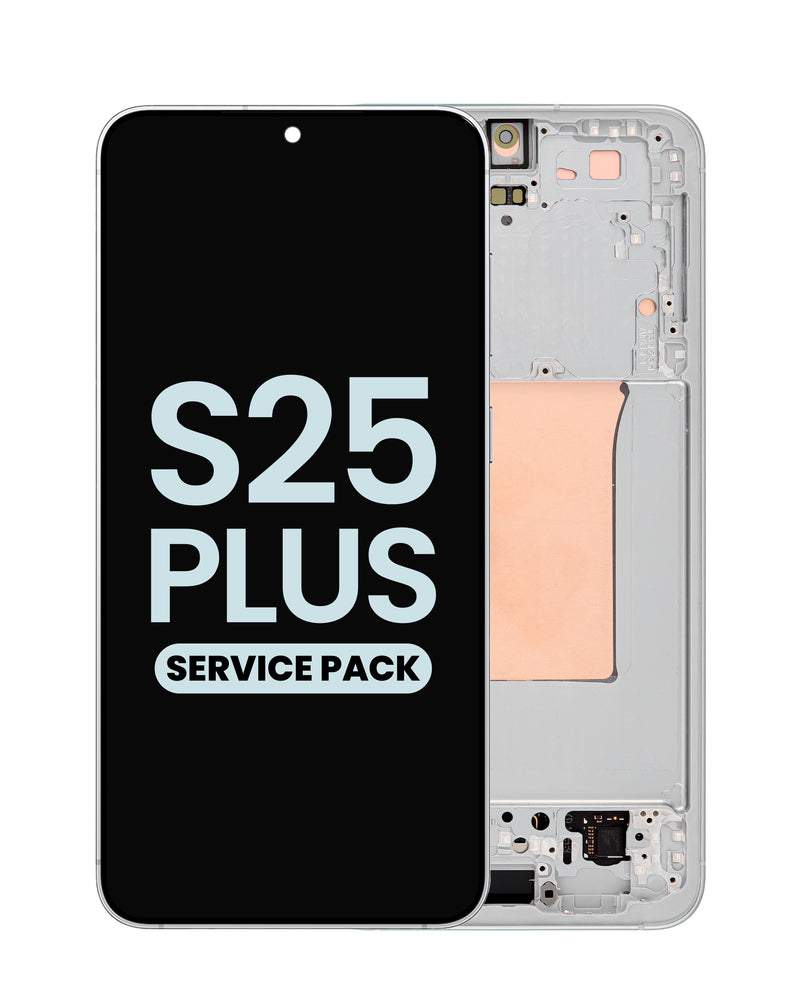 Reparación de pantalla OLED S25 Plus con marco original en Guatemala.