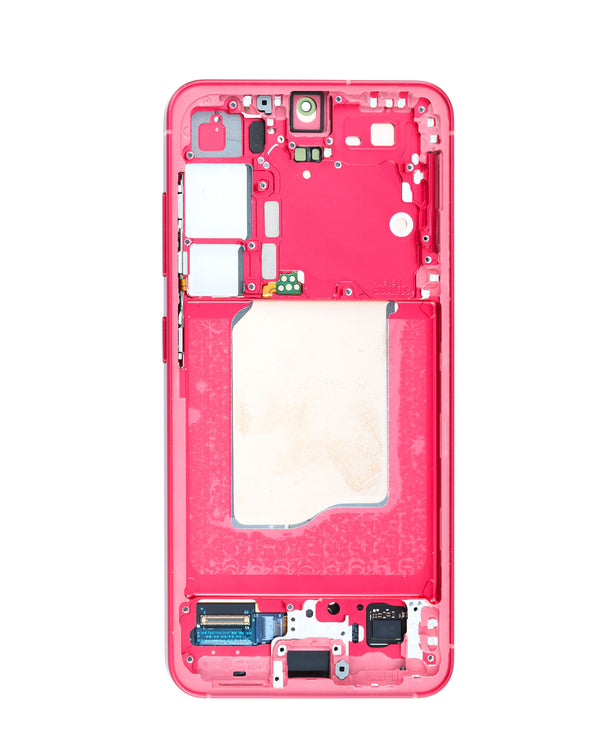 Encuentra la pantalla OLED con marco S25 en color coral red en Guatemala para reparaciones de dispositivos.