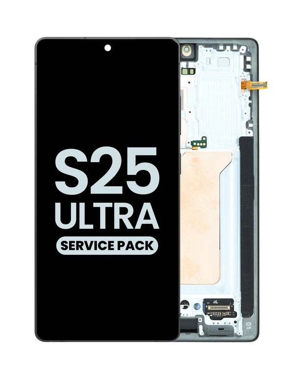 Reparación de pantalla OLED con marco para Galaxy S25 Ultra en Guatemala.