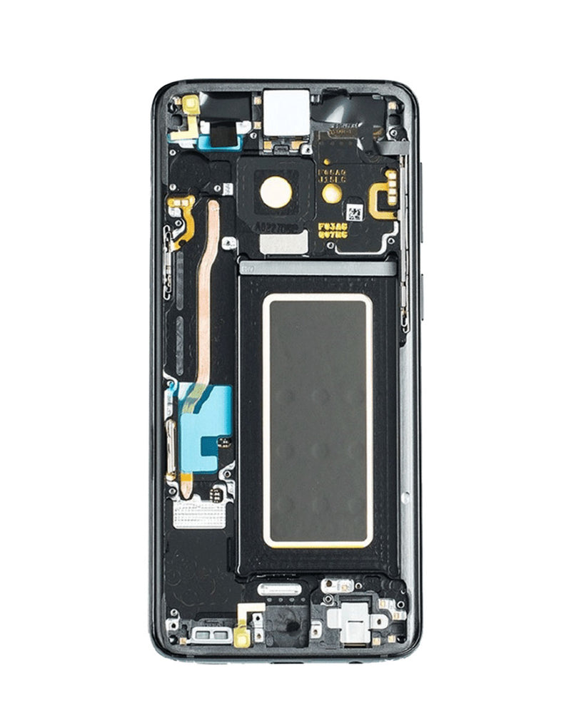 Pantalla original OLED con marco para Samsung Galaxy S9 Plus en Guatemala, ideal para reparaciones en talleres autorizados.