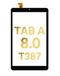 Reparación de pantalla Galaxy Tab A 8.0 (T387 / 2018) de color negro en Guatemala.