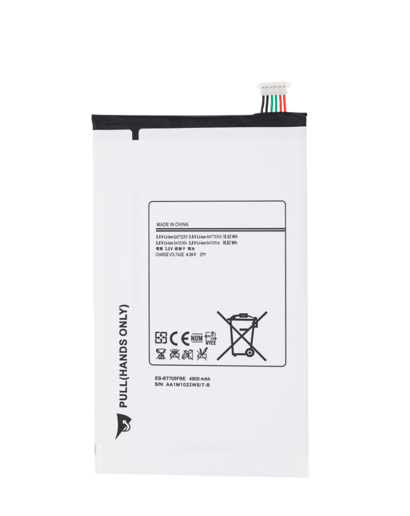 Batería Samsung Galaxy Tab S 8.4 disponible para reparación en Guatemala, batería original modelo EB-BT705FBE.