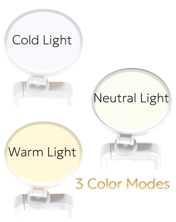 Clip de LED para Selfie Ring Light en Guatemala, blanco, perfecto para mayoristas de accesorios de celular.