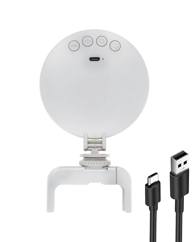 Clip de LED para Selfie Ring Light en Guatemala, blanco, perfecto para mayoristas de accesorios de celular.