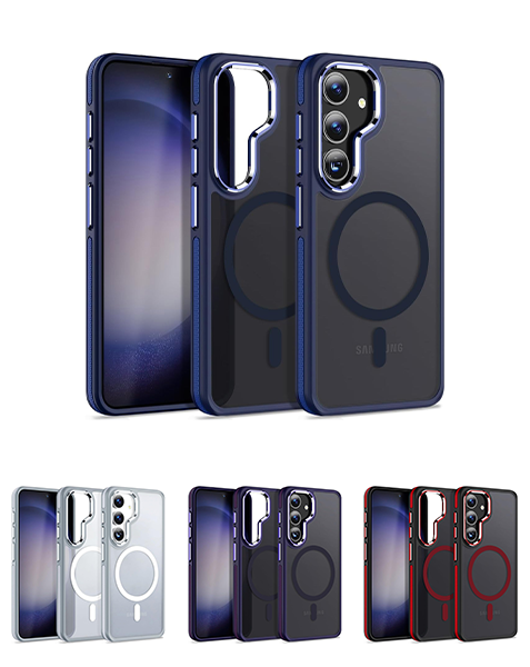 Encuentra la mejor funda de carga inalámbrica antideslizante para tu Samsung Galaxy S25 Plus en Guatemala con SlowBack, translúcida y mate.