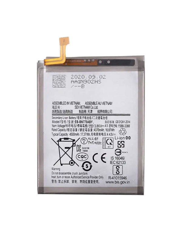 Batería Galaxy Note 10 Lite (EB-BN770ABY) disponible para reparación en Guatemala en taller especializado, mayorista de componentes Galaxy.