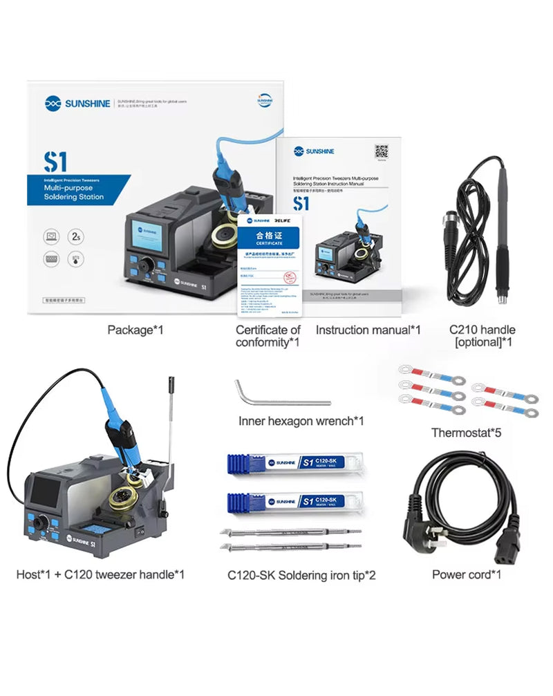 Encuentra la mejor estación de soldadura de precisión Sunshine S1 en Guatemala para reparaciones profesionales y mayoristas de soldadura.