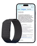 Smartwatch deportivo GloryFitPro negro con pantalla táctil, ideal para fitness y seguimiento de actividad.