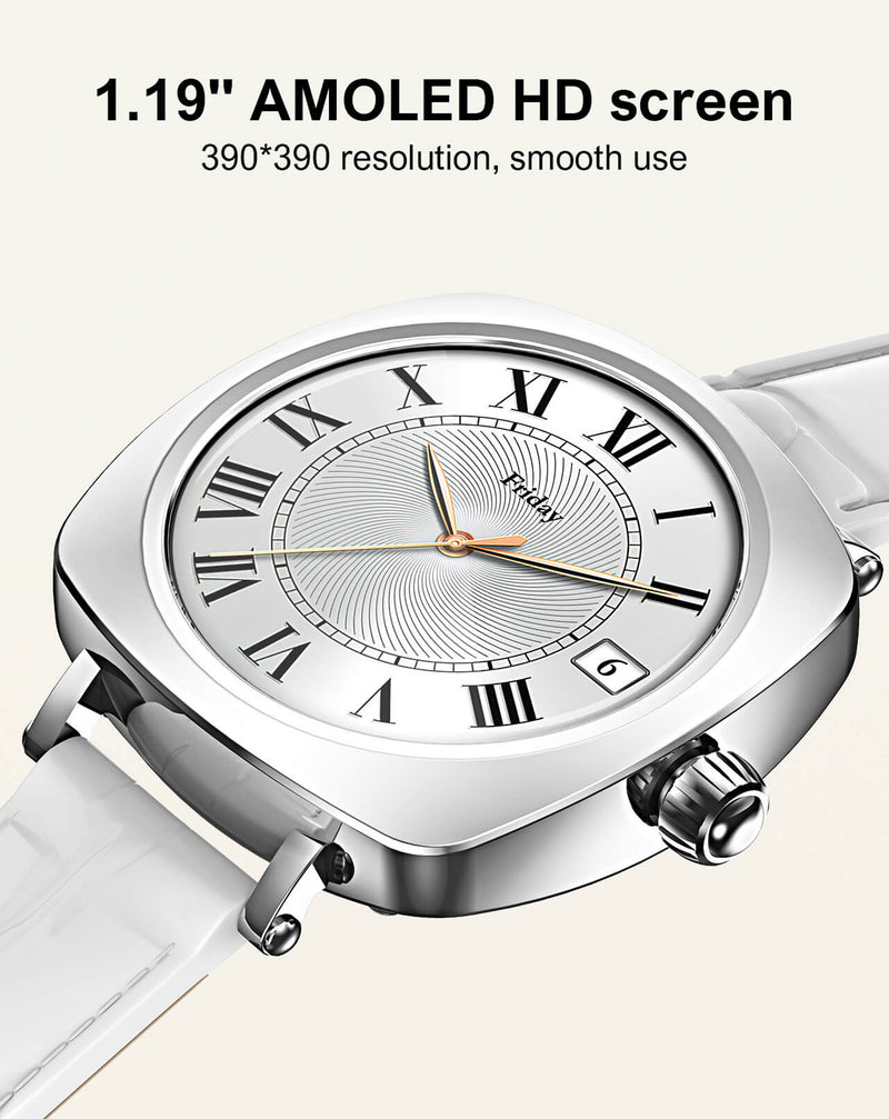 Reloj inteligente de monitoreo de salud LDNIO SW03 con pantalla AMOLED Bluetooth 5.4 (Plateado)