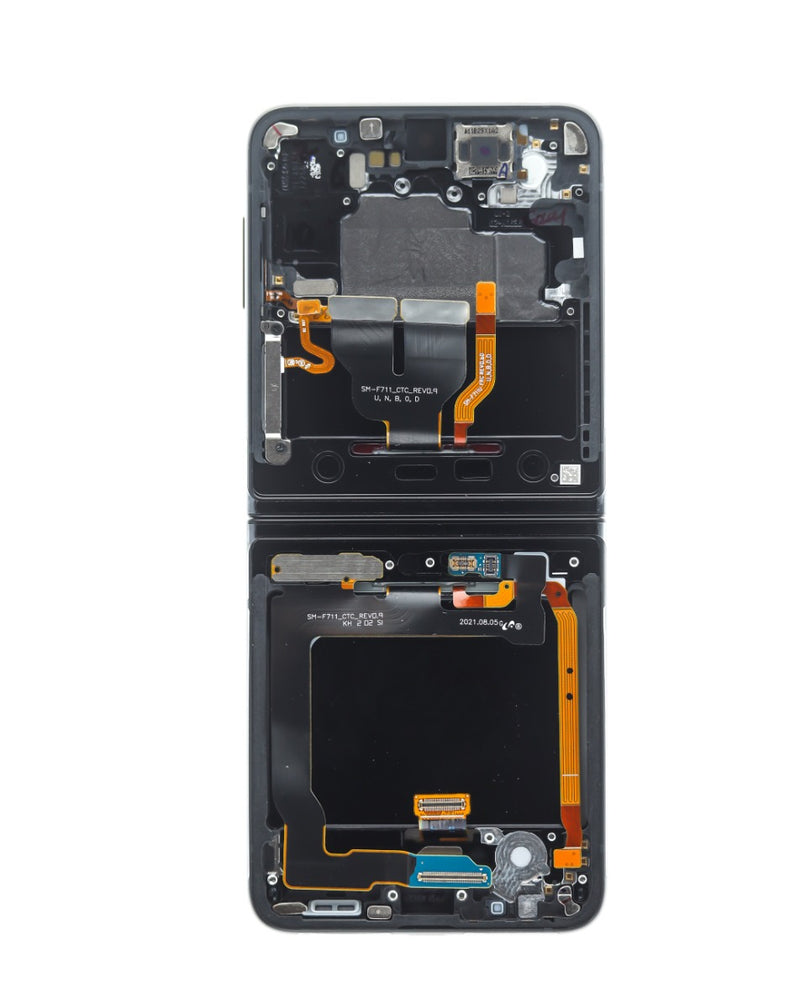 Reparación de pantalla OLED con marco para Galaxy Z Flip 3 en Guatemala.