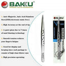 Encuentra las pinzas BAKU 27-SA SR de acero inoxidable no magnético en Guatemala para reparaciones y trabajos de precisión.