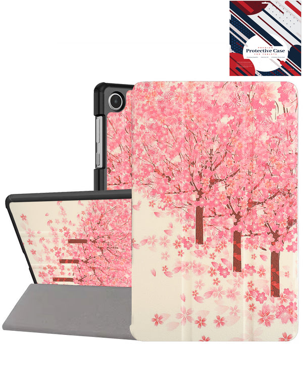 Encuentra la funda estilo vintage con diseño de árboles rosados para Galaxy Tab A9 Plus 2023 en Guatemala.