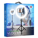Luz de anillo para selfie con tripode Bytech ideal para iluminar tus fotos y videos en Guatemala.