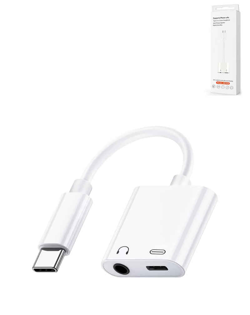 Encuentra el adaptador USB C-C y jack AUX (3.5mm) en Guatemala para tus dispositivos, disponible en SlowBack y otros mayoristas de accesorios.
