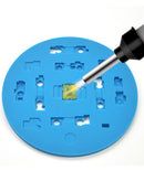 Almohadilla SlowBack TE-707 de posicionamiento multi-funcional para componentes, 125x125mm, color gris.