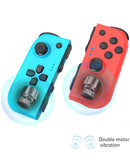 Controladores Dobe Joy-Con en azul y rojo neón, para Nintendo Switch.