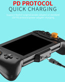 Controlador in-line negro para Nintendo Switch, diseño ergonómico, botones precisos, ideal para accesorios gaming.