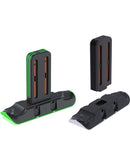 Soporte de carga Dobe para dos Joy-Con de Nintendo Switch, base negra con indicadores LED.