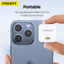 Cargador rápido PISEN Pudding 20W con puerto USB-C y cable USB C a C de 6 pies para carga eficiente de celulares.