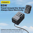 Cargador de viaje GaN 5 puertos carga rapida (65W) PISEN