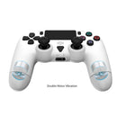 Controlador Bluetooth Dobe blanco compatible con PlayStation 4 y PC, disponible en Guatemala para mayoristas de videojuegos y talleres de reparación de consolas.