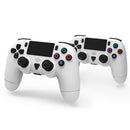 Controlador Bluetooth Dobe blanco compatible con PlayStation 4 y PC, disponible en Guatemala para mayoristas de videojuegos y talleres de reparación de consolas.