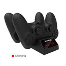 Dock de carga dual Dobe Controller para PlayStation 4 en Guatemala, ideal para mayoristas de accesorios de controlador en talleres de reparación.