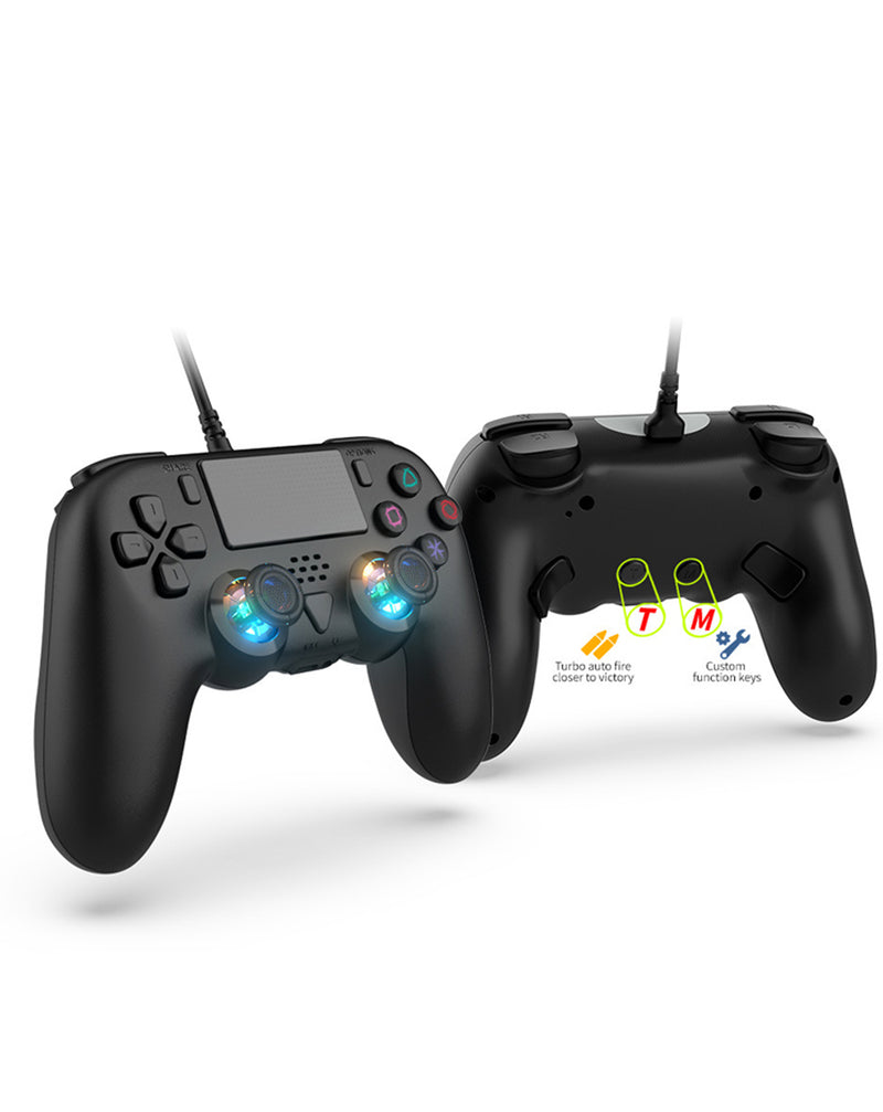 Controlador cableado Dobe con vibrador y botones extra ideal para tus videojuegos en Guatemala - BajoPPLCD.