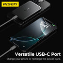 Power bank PISEN NeoSlim plateado, carga inalámbrica de 10W, 5000 mAh. Cargador portátil delgado para celulares.