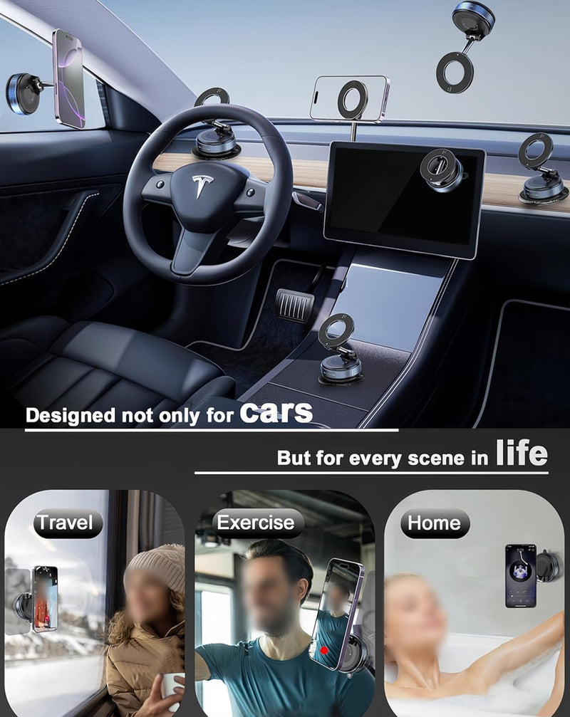 Encuentra el mejor soporte para teléfono de coche ajustable 360° con ventosa en Guatemala en SlowBack, ideal para mantener tu teléfono seguro mientras conduces.