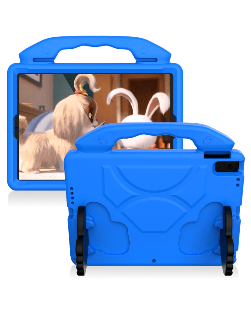 Protege tu iPad Mini con esta funda infantil azul con soporte manual en Guatemala.