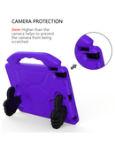 Protector infantil color morado con soporte de mano para iPad 5 (2017), iPad 6 (2018), Air 1, Air 2 y Pro 9.7 en Guatemala.