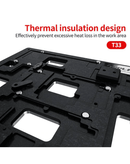 Soporte universal 6 en 1 para reparación de placa lógica de iPhone X y 11 Pro Max en Guatemala, ideal para talleres de reparaciones.