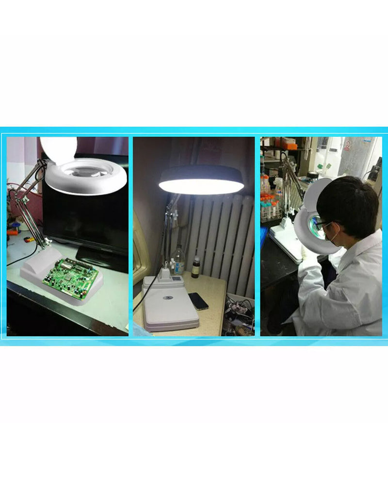 Encuentra la mejor lámpara lupa LED segura ESD de escritorio en Guatemala para ampliar hasta 10x las etiquetas y detalles en tu trabajo.