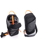 Funda rígida Dobe negra para consolas portátiles Switch, ROG Ally, Steam Deck o Legion Go con cremallera y asa.