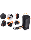 Funda rígida Dobe negra para consolas portátiles Switch, ROG Ally, Steam Deck o Legion Go con cremallera y asa.